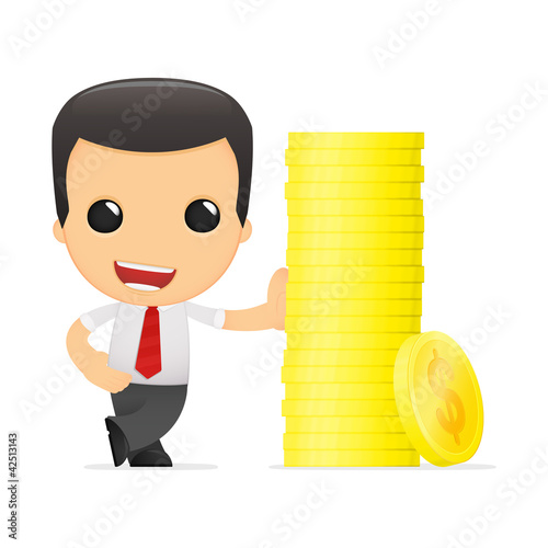 Vector: funny cartoon manager funny cartoon manager