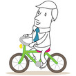 Geschäftsmann, Fahrradfahren