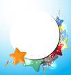 abstract color stars vector background