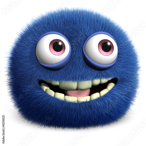 Illustration: blue cute monster blue cute monster