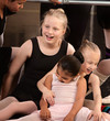 Girls Laughing at Ballet Class
