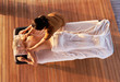 Relaxed woman enjoying spa treatment