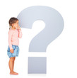Confused little girl looking for answers
