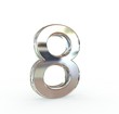 3d number isolated.
