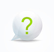Concept speech bubble. Question mark