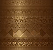 Seamless gold Greek elements