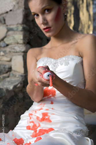 Photo: Bride with Red Paint Bride with Red Paint
