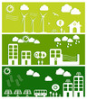 Green city concept illustration