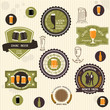 canvas print picture - Beer badges and labels in vintage style