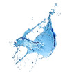 water splash isolated on white