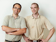 Foto: Good team - smiling carpenters are satisfied with their job Good team - smiling carpenters are satisfied with their job