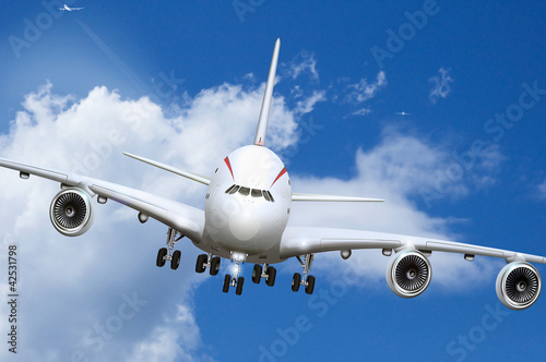 Illustration: Jumbojet beim Landeanflug Jumbojet beim Landeanflug