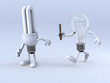 relay between light bulb and cfl bulb