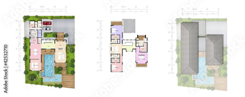 Illustration: Set of planning house Set of planning house