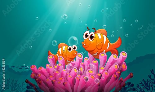 Vettoriale: fishes in water fishes in water