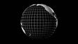 Silver globe with chroma key loop