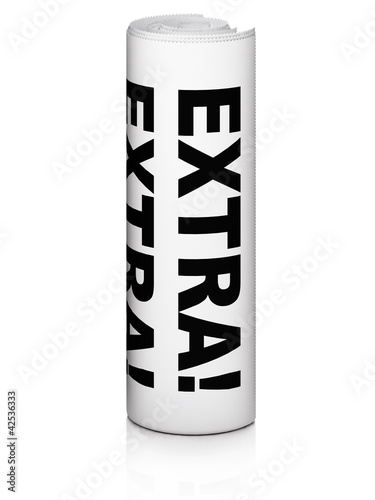 Illustration: Newspapers on white background Newspapers on white background