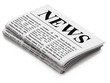 Illustration: Newspaper on white background Newspaper on white background