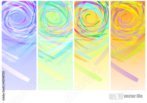 Vector: Four Seasonal Backgrounds Four Seasonal Backgrounds