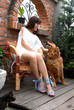Young woman and a dog