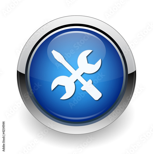 Vector: tools web blue button tools web blue button