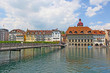View of town on the river . Lucerne. Switzerland
