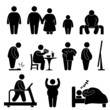 Fat Man Woman Kid Child Couple Obesity Overweight