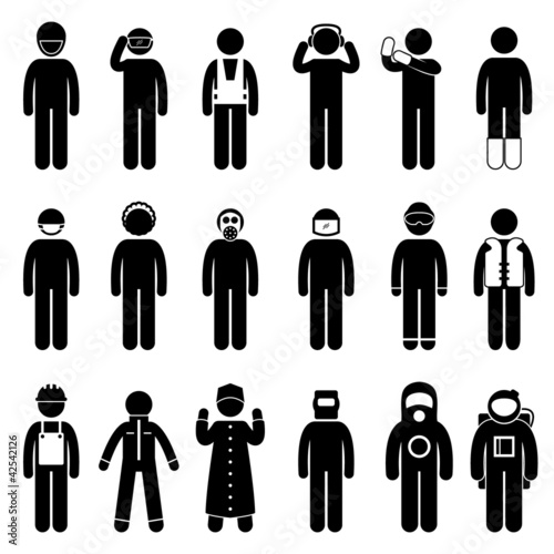 Vector: Worker Construction Proper Safety Attire Uniform Wear Cloth Worker Construction Proper Safety Attire Uniform Wear Cloth