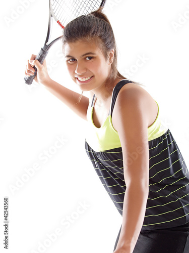 Photo: mädchen beim tennis spielen mädchen beim tennis spielen