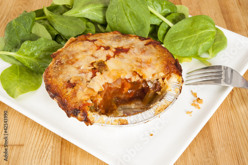 Photo: Chili Pie with Salad Chili Pie with Salad
