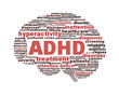 ADHD symbol design isolated on white background