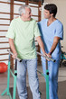 Photo: Senior Man having ambulatory therapy Senior Man having ambulatory therapy