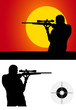 silhouette sport shooters