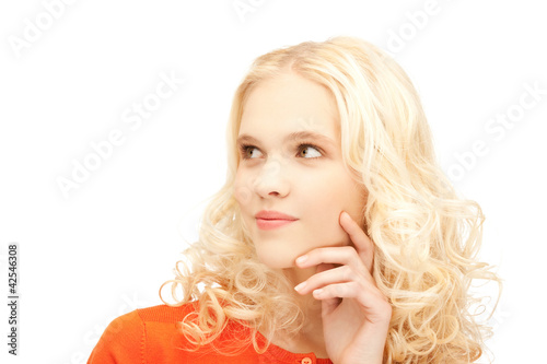 Photo: beautiful pensive teenage girl beautiful pensive teenage girl