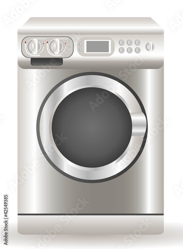 Vector: Illustration of a washing machine Illustration of a washing machine