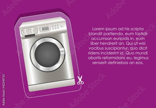 Vector: Illustration of a washing machine label Illustration of a washing machine label