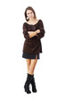 Fashionable brunette woman