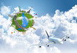 traveling the world dream globe concept
