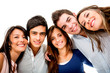 Happy group of young people