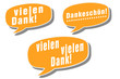 schöne Danke-Sprechblasen