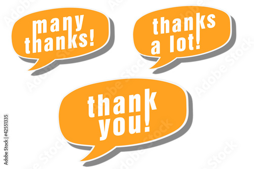 Illustration: Thank you bubbles Thank you bubbles
