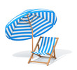 Sunbed and sun umbrella