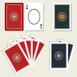 Vektor: playing cards back side and blank ace playing cards back side and blank ace