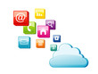 Vektor: Cloud computing vector Cloud computing vector