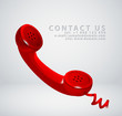 Vintage phone receiver as "contact us" icon