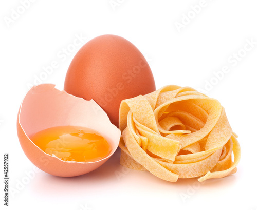 Photo: Italian egg pasta fettuccine nest Italian egg pasta fettuccine nest