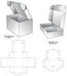 Vektor: Die horizontal gift box Die horizontal gift box