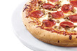 pizza on a white plate