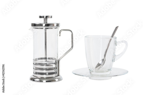Photo: french press with cup french press with cup