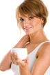 Woman with body lotion